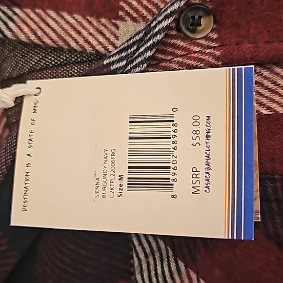 Casa Cabana Plaid Long-Sleeve Size M NWT - Picture 4 of 7